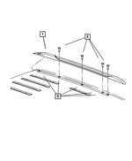 68567470AB - Body Sheet Metal Except Doors: Luggage Rack Cover, Right for Jeep: Grand Cherokee L Image