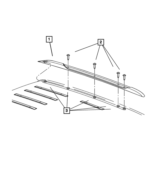 68567470AB - Body Sheet Metal Except Doors: Luggage Rack Cover, Right for Jeep: Grand Cherokee L Image