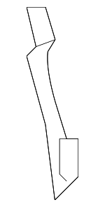 612350C010 - Body: Inner Center Pillar Bracket for Toyota: Sequoia, Tundra Image