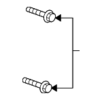 MU000335 - Brakes: Disc Brake Caliper Anchor Plate Bolt for Mopar Image