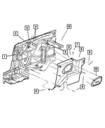 SP40WL5AD - Interior Trim: Quarter Trim Panel, Right for Mopar Image
