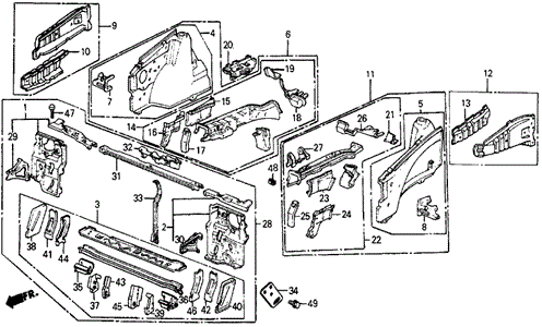 Front Bulkhead for 1984 Honda Wagovan #0