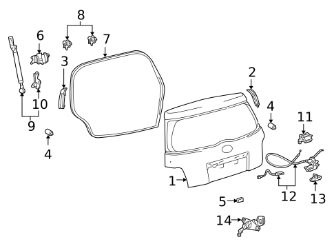Liftgate for 2006 Scion xA #0
