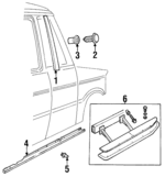 BTR5703PUB - : Rocker Molding for Land-Rover Image