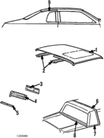 E3WY6650202A - Body: Roof Panel for Mercury: Cougar Image