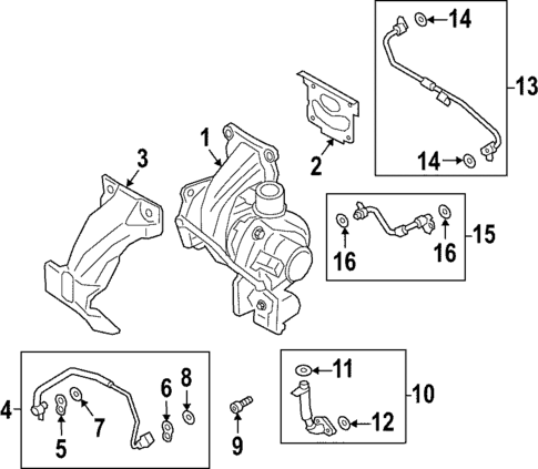 Turbocharger & Components for 2023 Ford Escape #1
