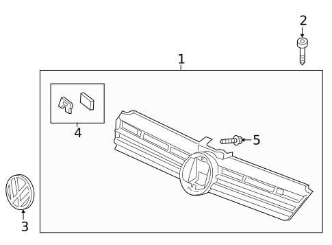 Grille & Components for 2018 Volkswagen Golf R #0