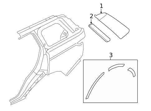 Exterior Trim - Quarter Panel for 2015 Land Rover Range Rover Sport #0