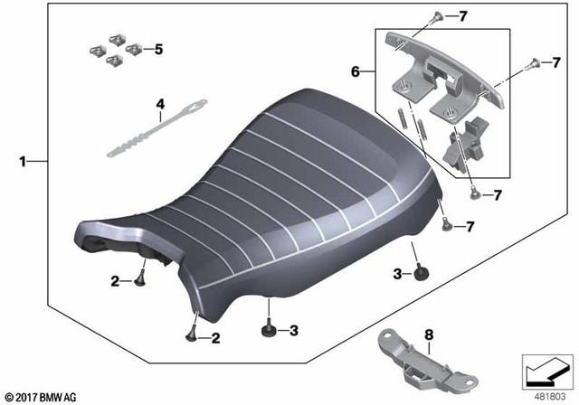 77348388471 - Ergonomics &amp; Comfort: Single Seat Bench For Luggage Rack for BMW-Motorrad Image