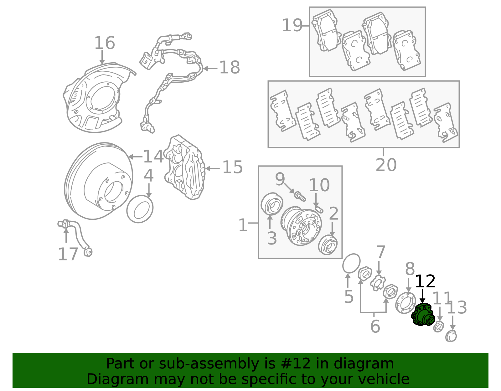 43421-60060 - Axle Hub Flange (Left, Right, Front) 1998-2007