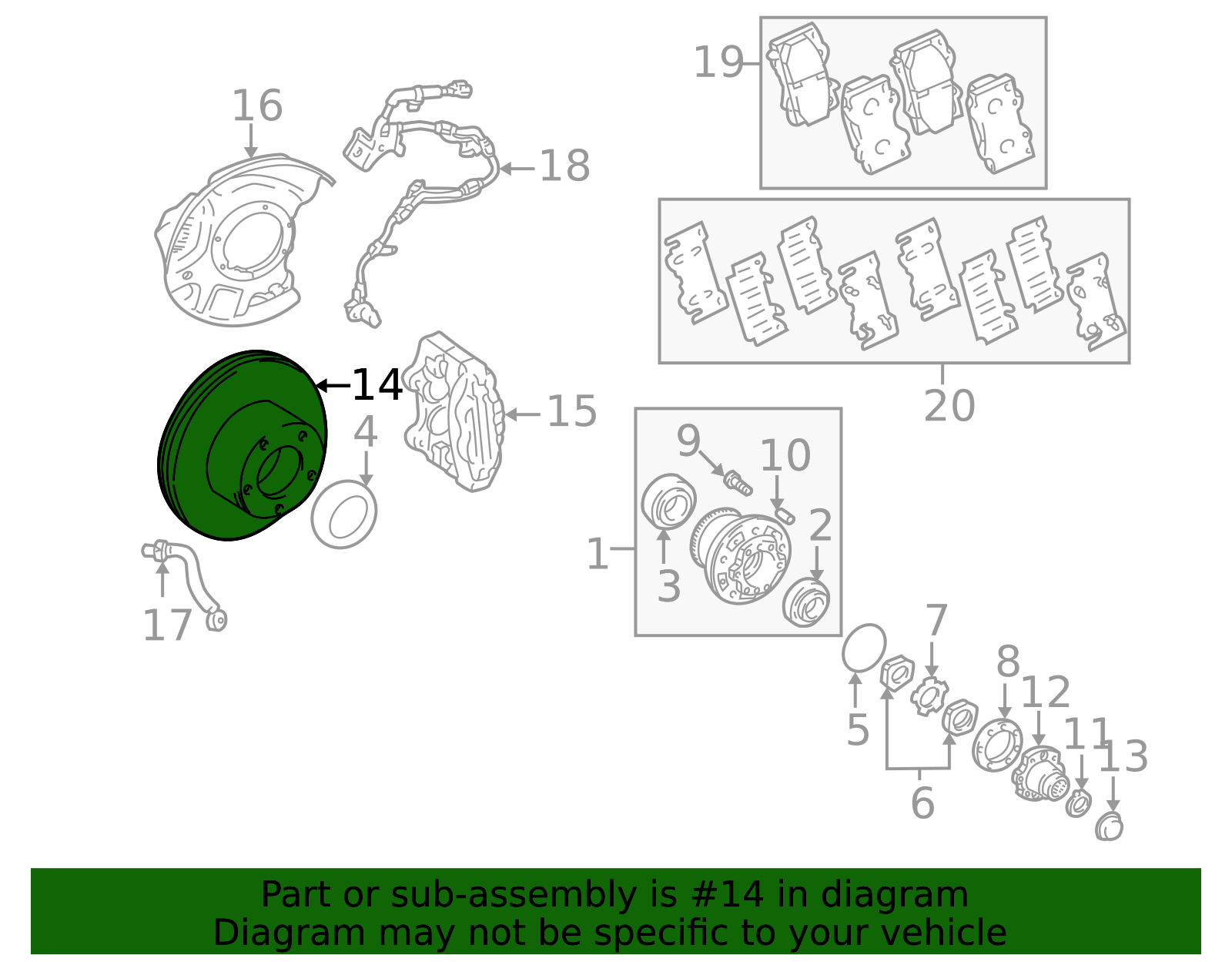 OEM 1998-2007 Toyota Land Cruiser Disc Brake Rotor (Front) Part