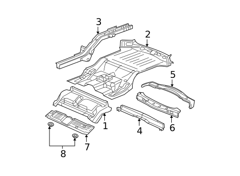 Rear Floor & Rails for 2005 Jeep Grand Cherokee #0