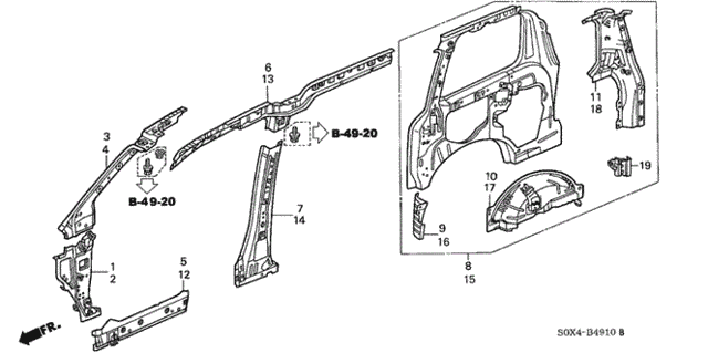 Inner Panel for 2000 Honda Odyssey #0