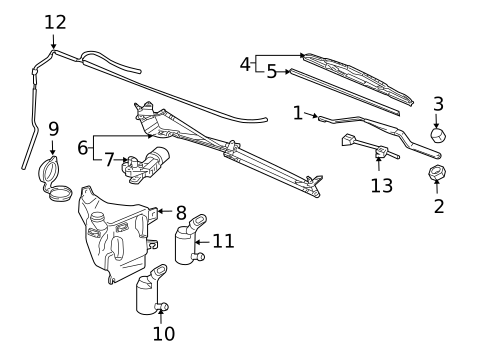 Wiper & Washer Components for 2005 Saturn Relay #0