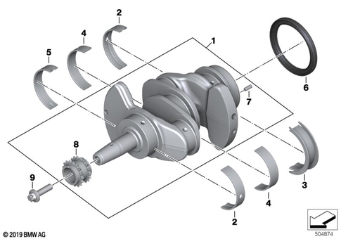 Crankshaft with Bearing for 2020 BMW-Motorrad R 18 B #0