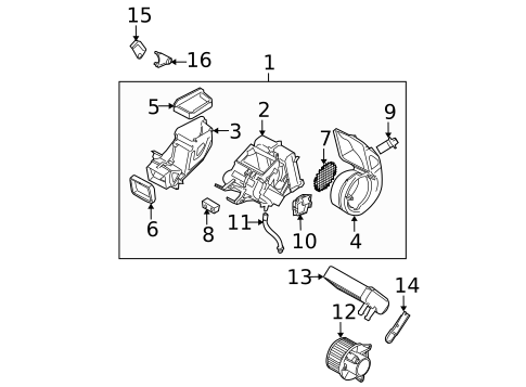 Evaporator Components for 2009 Nissan Pathfinder #0