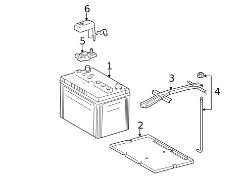 Battery & Related Components for 2007 Toyota Avalon #0