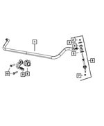 68051673AA - Front Suspension: Front Stabilizer Bar for Mopar Image
