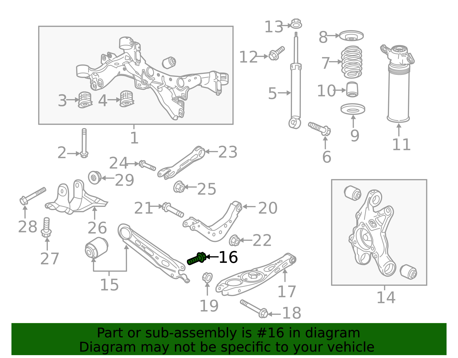 2016-2025 GM M14x2x67 Rear Suspension Trailing Arm Bolt 11546992 | Shop ...