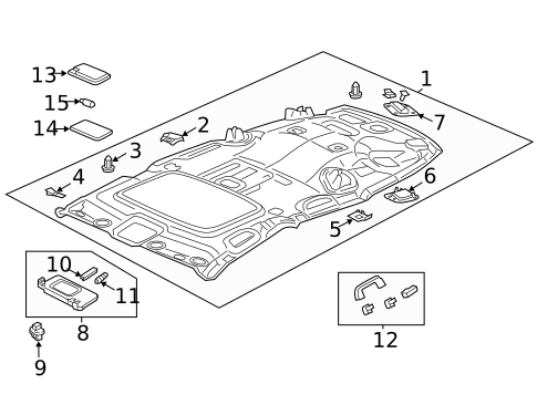 Interior Trim - Roof for 2015 Honda CR-V #0