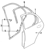 BC1D72760D - Body: Door Weather-Strip for Mazda: Protege Image