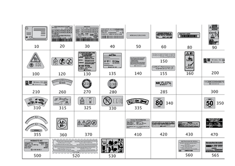 Identification Plate, Information Sign for 2015 Mercedes-Benz ML400 #0