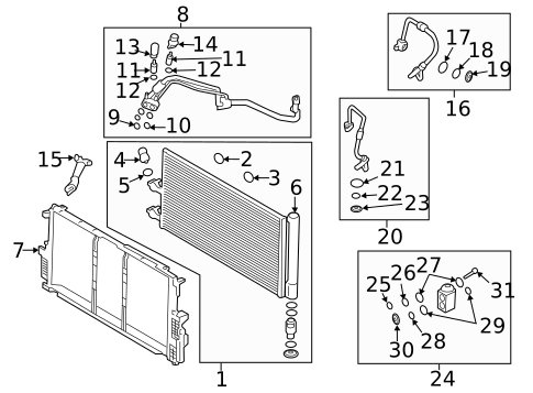 Condenser, Compressor & Lines for 2019 Volvo XC90 #0