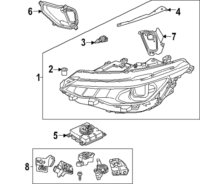 5H0941113AA - : Headlight Assembly for Volkswagen: Golf R Image