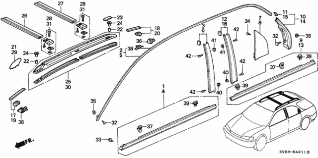 Molding (2) for 1996 Honda Accord #0