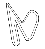 9A110221601 - Cooling System: Serpentine Belt for Porsche: 911, Boxster, Cayman Image