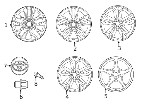 Wheels for 2025 Toyota Sienna #0