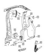 5HQ37BD5AM - Interior Trim: Front Outer Seat Belt, Left for Mopar Image