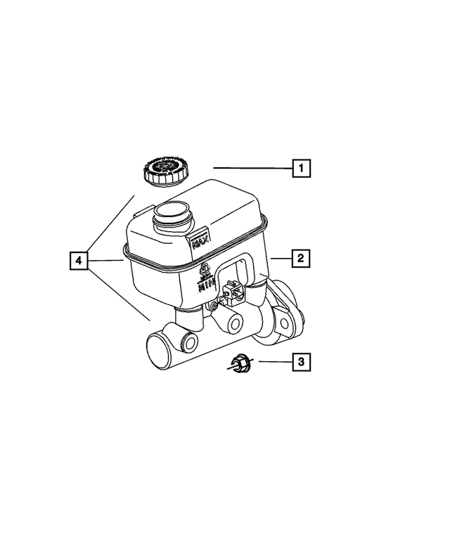 5174814AA - Service Brakes: Brake Master Cylinder Reservoir for Mopar Image image