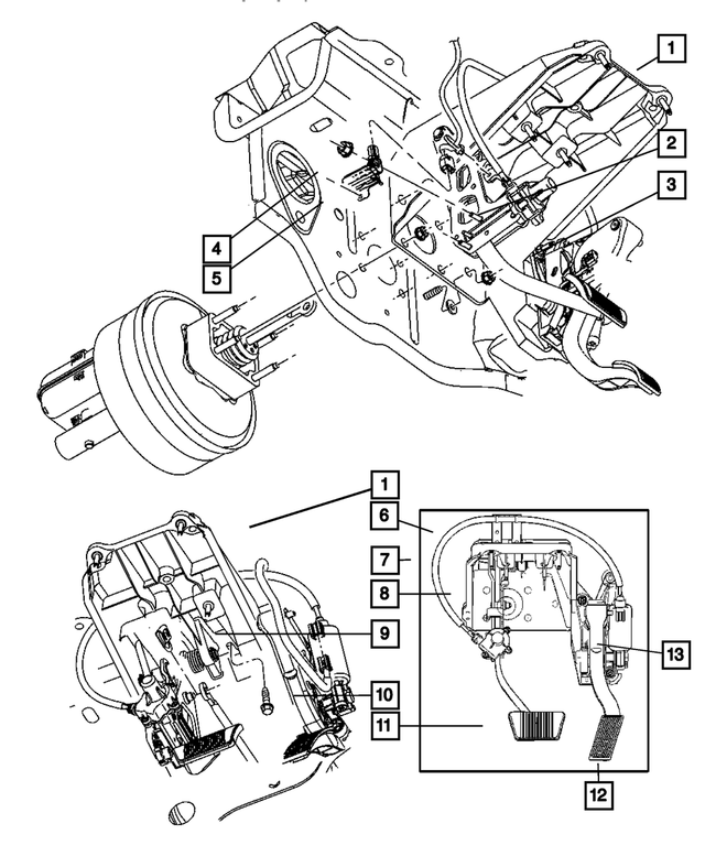 55351227AE - Service Brakes: Steering Column Bracket, Mounting for Mopar Image