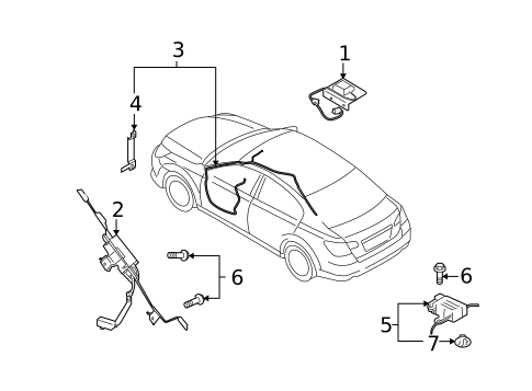 Antenna & Radio for 2012 Subaru Legacy #0