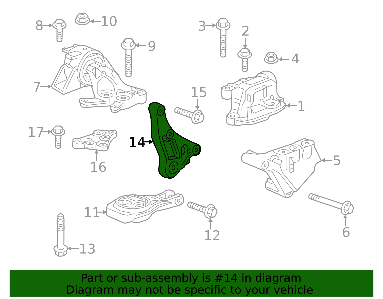 95142834 Automatic Transmission Mount Strut Bracket - GM