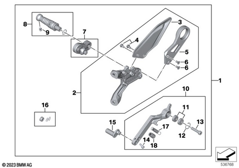 Footrests for 2021 BMW-Motorrad M 1000 RR #1