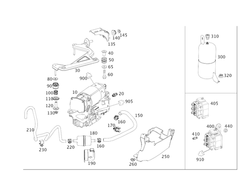 Compressor, Pressure Reservoir and Valve Unit for 2017 Mercedes-Benz CLS63 AMG S #0