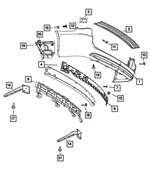 68156768AA - Frame, Bumper and Fascia: Blind Spot Detection Bracket Kit for Mopar Image