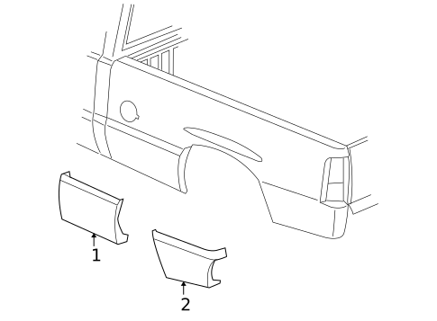 Exterior Trim - Pick UP Box for 2007 Chevrolet Silverado 1500 Classic #2