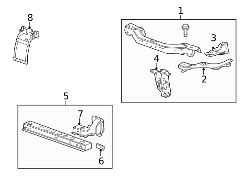 Radiator Support for 2013 Cadillac SRX #0