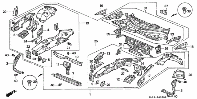 Front Bulkhead for 1998 Acura NSX #0