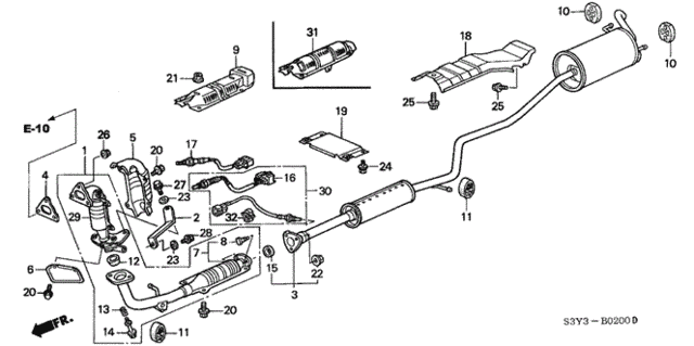 Exhaust Pipe for 2002 Honda Insight #0