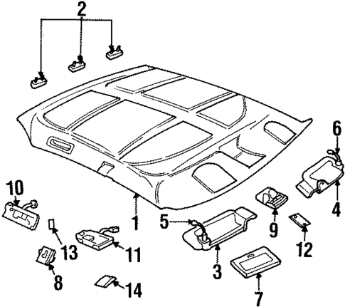 Interior Trim - Roof for 1997 Buick LeSabre #0
