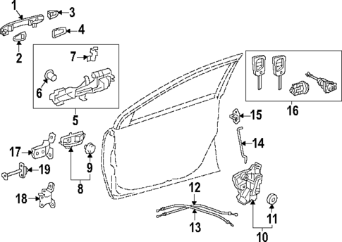 Lock & Hardware for 2025 Toyota Camry #3