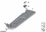 51167225918 - : Sun Visor With Label, Right for BMW Image