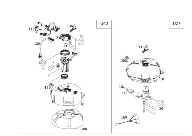 2124400134 - Fuel System: Electrical Wiring Harness for Mercedes-Benz Image image