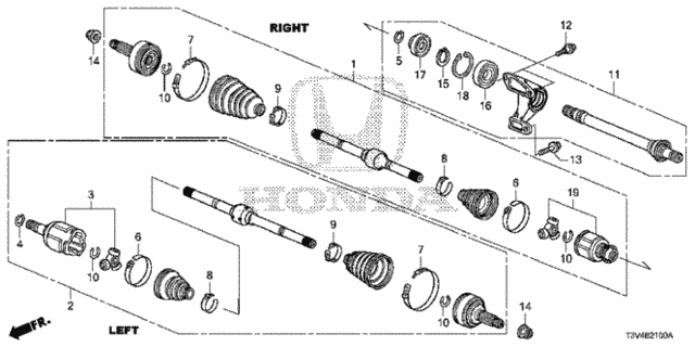 Driveshaft - Half Shaft for 2014 Honda Accord #0