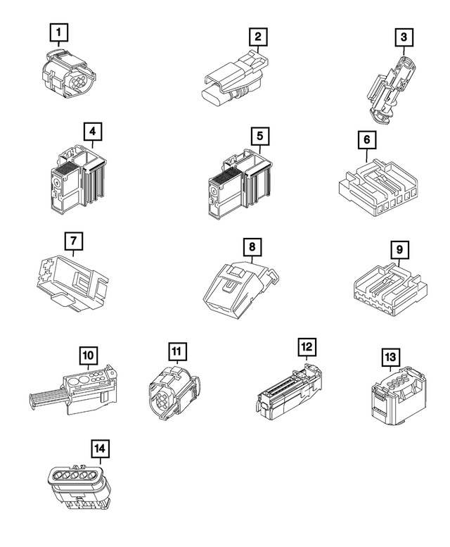 68231534AA - : Electrical Connector, Us, Canada, Mexico for Mopar Image