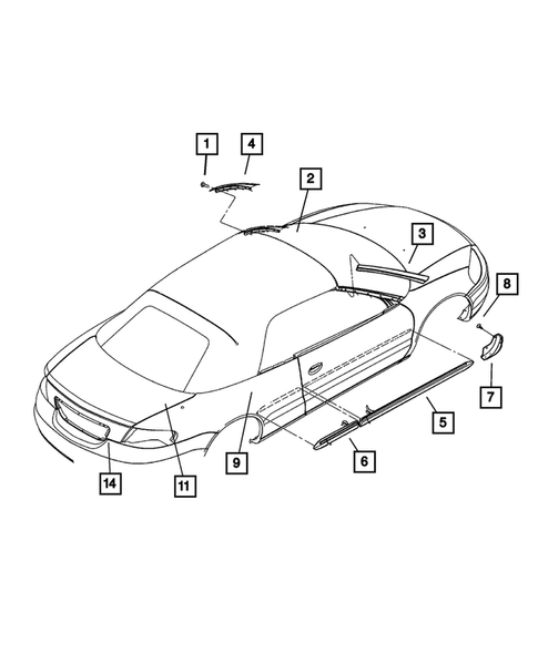 Moldings and Ornamentation for 2002 Dodge Stratus #1